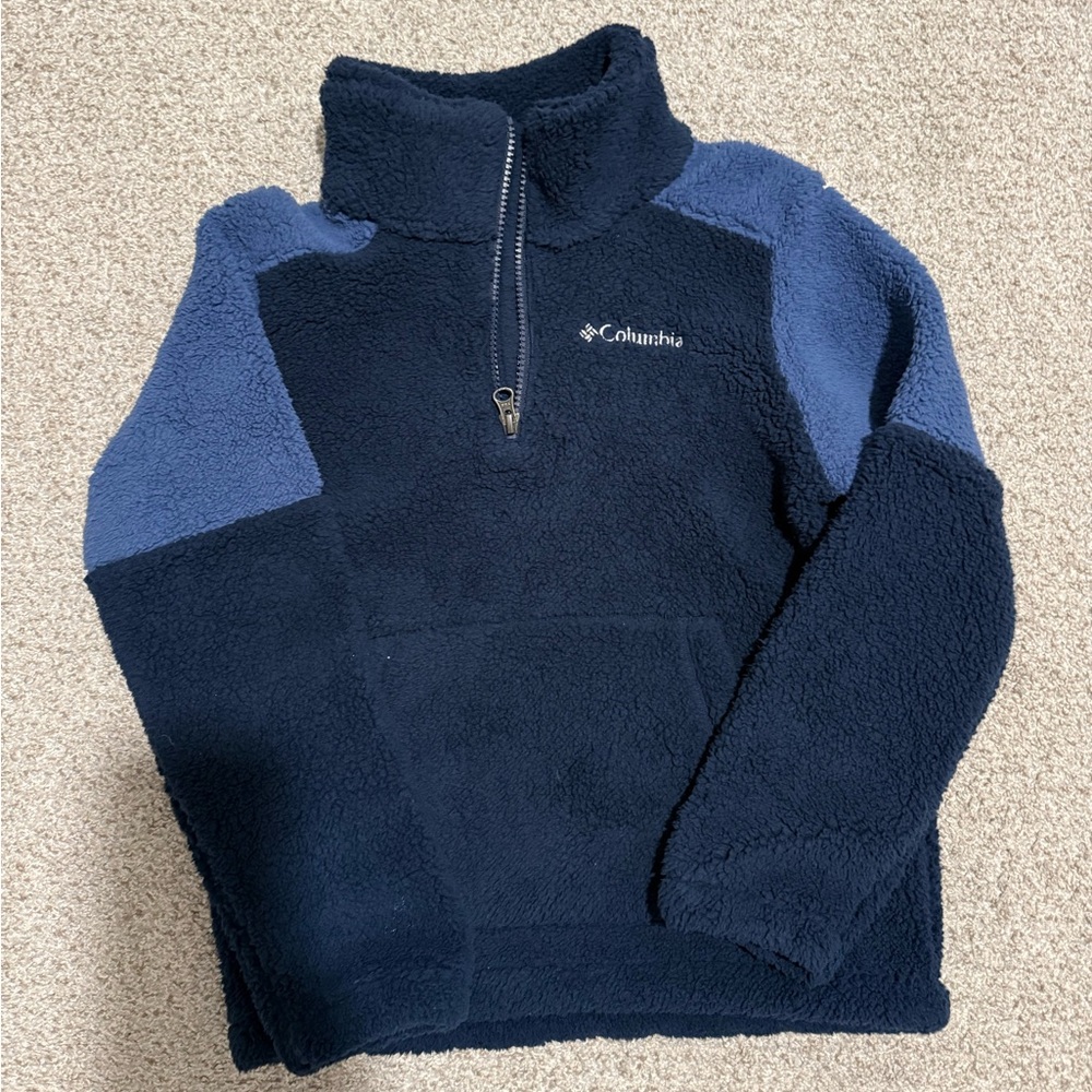 Columbia Dark and Light Blue Fleece Jacket